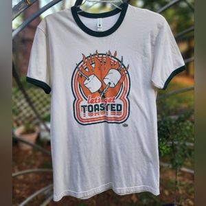 Let's get toasted 100% cotton Ringer tee